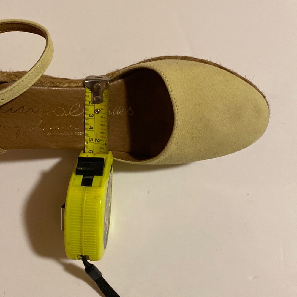 ✨NEW✨SUEDE WEDGE ESPADRILLES LIGHT YELLOW - Picture 16 of 16